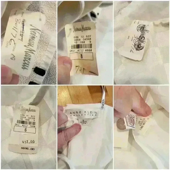 Vtg 1970s Strapless Dress & Jacket RARE NOS satin sz 8 NWT $1200 bride formal - Picture 14 of 16